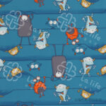 藍色小怪物探險隊｜繽紛活力婦幼防水保潔墊