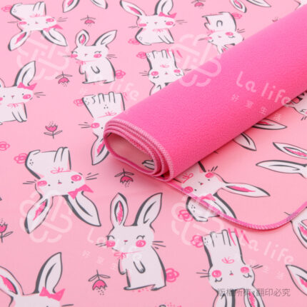 粉紅兔兔森林｜高品質柔感親膚防水保潔墊
