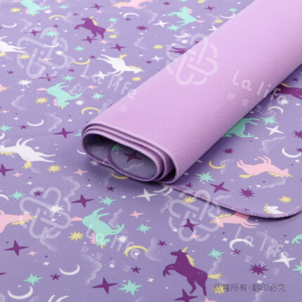 Lalife 紫色夢幻獨角獸｜質感居家精選印花防水保潔墊