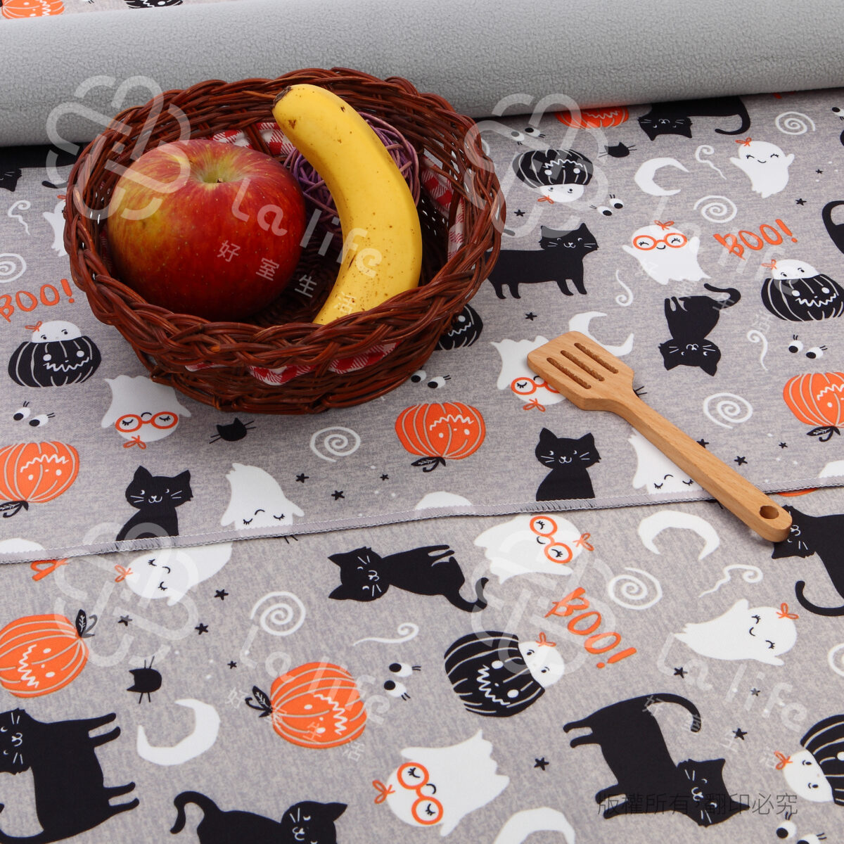 貓咪萬聖節-2 幽靈黑貓嘉年華|多功能防水野餐墊