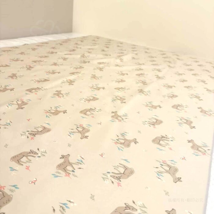 迷霧小鹿｜幾何米灰質感生理防水保潔墊