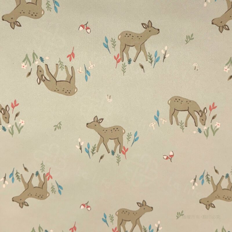 迷霧小鹿｜幾何米灰質感防水保潔墊細部照